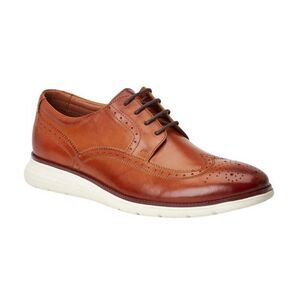 Base London Mens Flight Leather Brogues / Burnt Tan